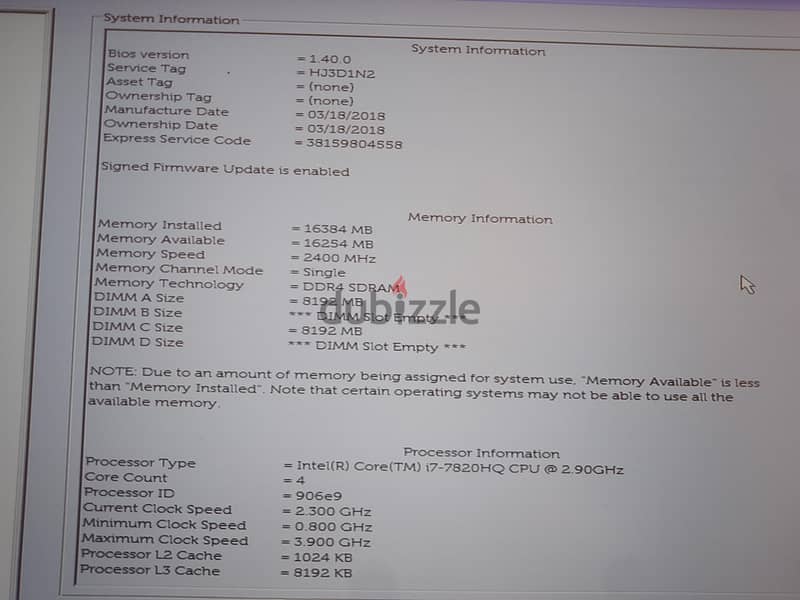 Dell precision 7520 5