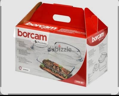 هذا المنتج هو طقم صواني وكسرولات زجاج بوركام (Borcam) من باشابتشى