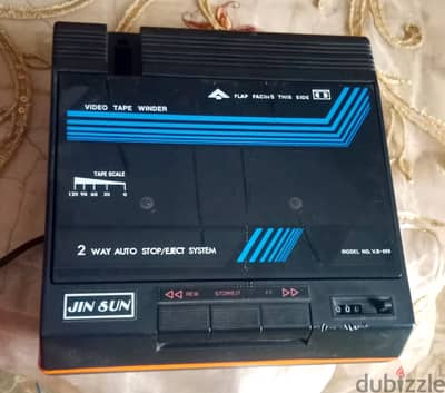 جهاز فيديو GoldStar + جهاز لف شرائط VHS