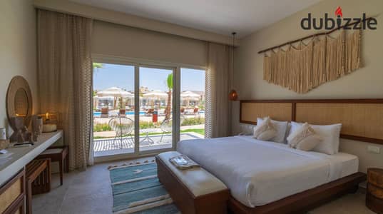 شالية غرفة واحدة  مفروش بالتكيفات جاهز للسكن في جايا بجوار هاسيندا