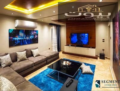 280m apartment for sale in Sheraton Airport Residences, Al Miltqa, third floor, front view, super lux finishing, 3 rooms, reception 3 pieces, 3 bathrooms, elevator, includes kitchen, air conditioning, and garage