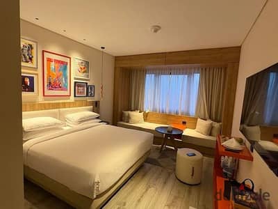The lowest price for a fully finished hotel apartment overlooking the Pyramids