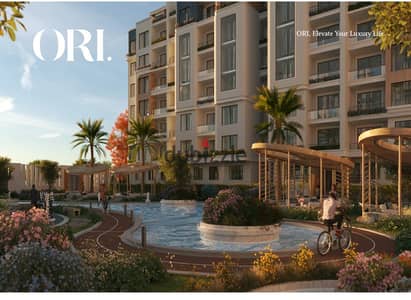 66 sqm apartment for sale in ORI Compound, Sheikh Zayed, on Alexandria Desert Road, next to El Nozha St. 5% down payment, installments up to 10 years.