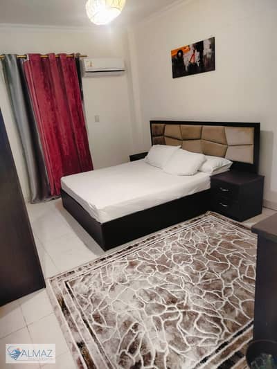 Furnished 120m² apartment with a garden for rent in Gardenia City Compound (Zone 10), Nasr City—close to major thoroughfares.