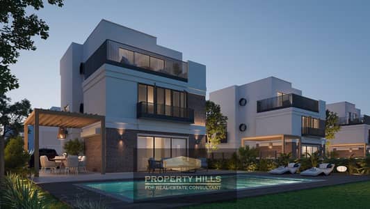 Townhouse inside Rivers New Zayed in an exceptional location with open views of green spaces and lakes, inside an upscale residential community that provides the highest degree of privacy and