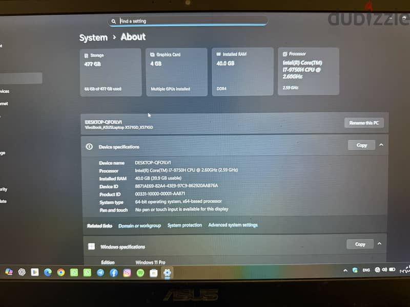 ASUS laptop 4
