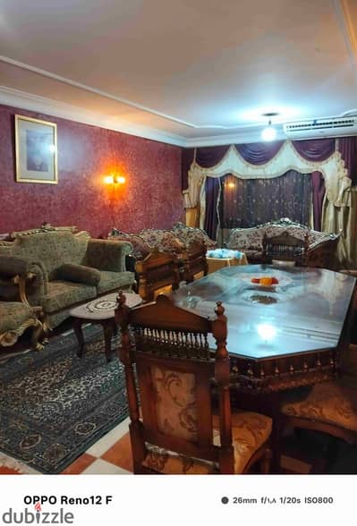 شقة مفروشة للإيجار زهراء المعادي الشطر السادس بالقرب من شارع الخمسين
