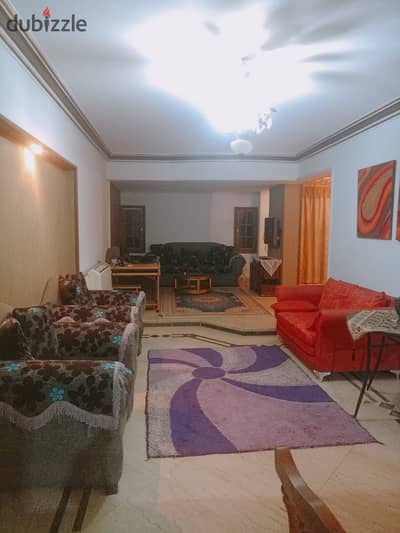 For rent daily a furnished apartment in New Maadi next to the Olympic Club and Mيدان الجزائر, Al-Nasr Street, consisting of two bedrooms, a reception, and 2 bathrooms, fully air-conditioned, Wi-Fi, natural gas, second floor, elevator, in a prestigious and quiet location for families and committed youth only.