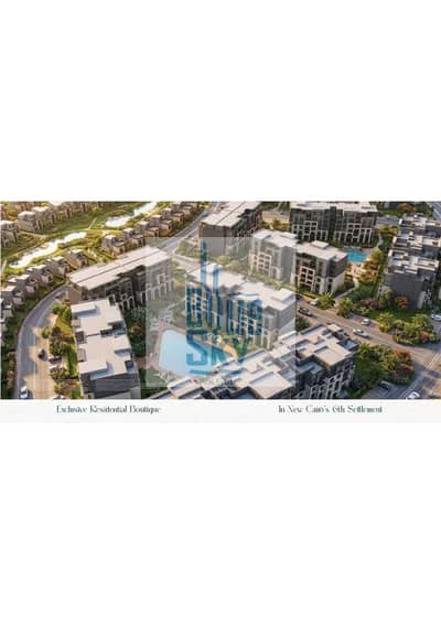Fully finished apartment with a private roof terrace for sale in a prime location in New Cairo—just minutes from the American University—with a 5% dow