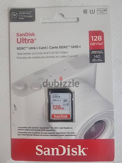 SanDisk Ultra SDXC UHS-I Card 128gb new