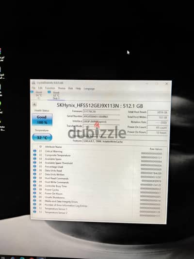 skhynix ssd 512 m. 2 nvme