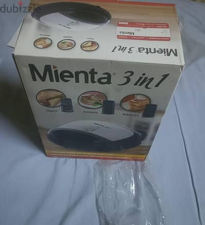 ساندوتش ميكر + وافل ميكر 3×1 من Mienta | 750 وات
