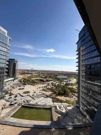 Luxury flat for rent in ZED Sheikh Zayed, 10th floor. 3BR+Nanny, fully furnished, stunning park view. Gym, pool & security included.