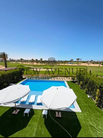 فيلا مستقلة للبيع في هاسيندا باي Hacienda Bay صف أول جولف بموقع مميز جدًا بحري وملحقات بسعر أقل من سعر السوق