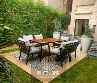 Studio ground floor with garden fully modern furnitures for rent prime location, near Clubhouse & Mall in Compound Fifth square Al Marassum New Cairo.