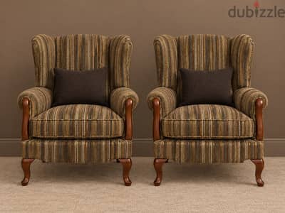 Classic Bergère Chairs – Set of 2 | Carpet City