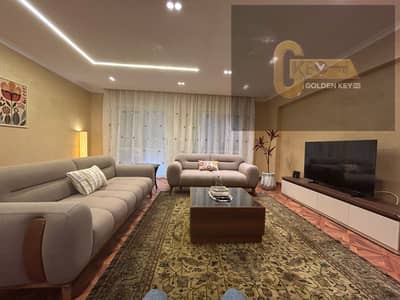 Furnished hotel apartment for rent in Al Rehab, fully furnished next to the Eastern Market and the bank complex prime location with a wide garden view
