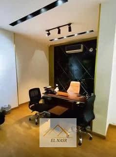 Fully furnished and air-conditioned office for rent in Nasr City, located on a very famous main street.