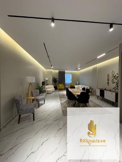 Apartment for rent in South Academy (Zone A), Fifth Settlement; ultra-super-lux finishing, with an open view overlooking a wide garden.