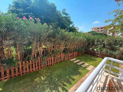 #For Sale Ground Floor Apartment with an Area of 97 Meters +50 Meters Garden in B6 with Hotel Finishing, Talaat Moustafa, Complete, Ground Floor, Corner with Wide Garden View, Northern Direction Next to Strip Mall and The Spine