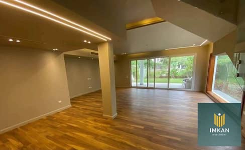 180m² apartment with a 93m² garden for sale at a 35% discount in Mayan Compound, Fifth Settlement—located opposite Al Rehab and next to Swan Lake and