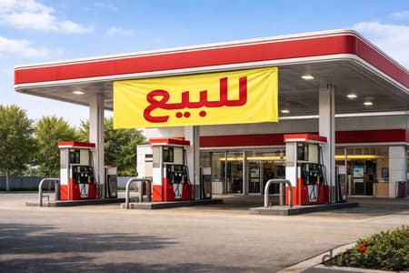 محطة بنزين للبيع بموقع متميز