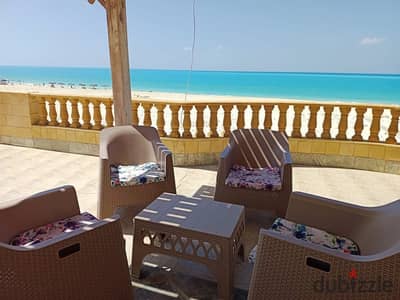 شاليه صف اول بحر فيو بحر بالكامل تراس كبير قريه اللوتس الساحل الشمالي