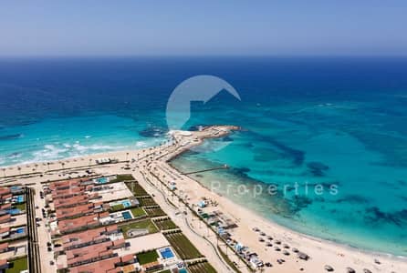 شالية فى موقع مميز على البحر بأقل سعر بمقدم 5% فى افضل مشاريع الساحل