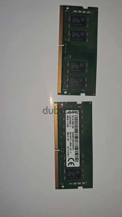 قطعتين رامات لابتوب 8جيجا كل واحده كينج ستون Ddr4
