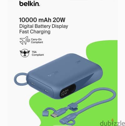 Belkin powerbank slim   10,000 mah  بيلكن باور بانك
