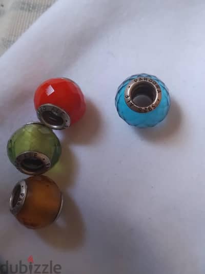 Faceted Pandora Murano Charms