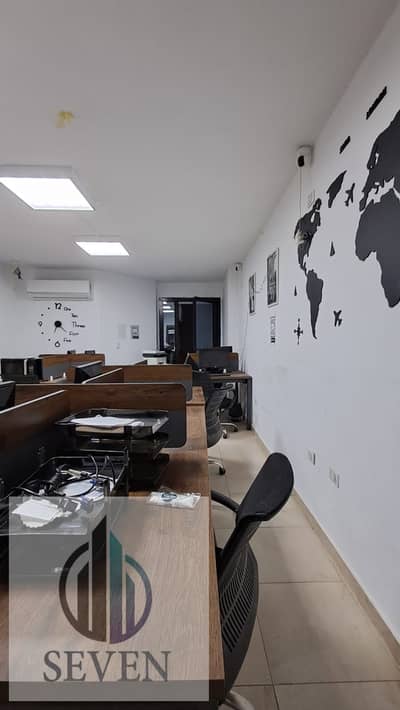 Administrative office for rent, 110 sqm, licensed, located in Rayhana Plaza El Morshedy, Zahraa El Maadi