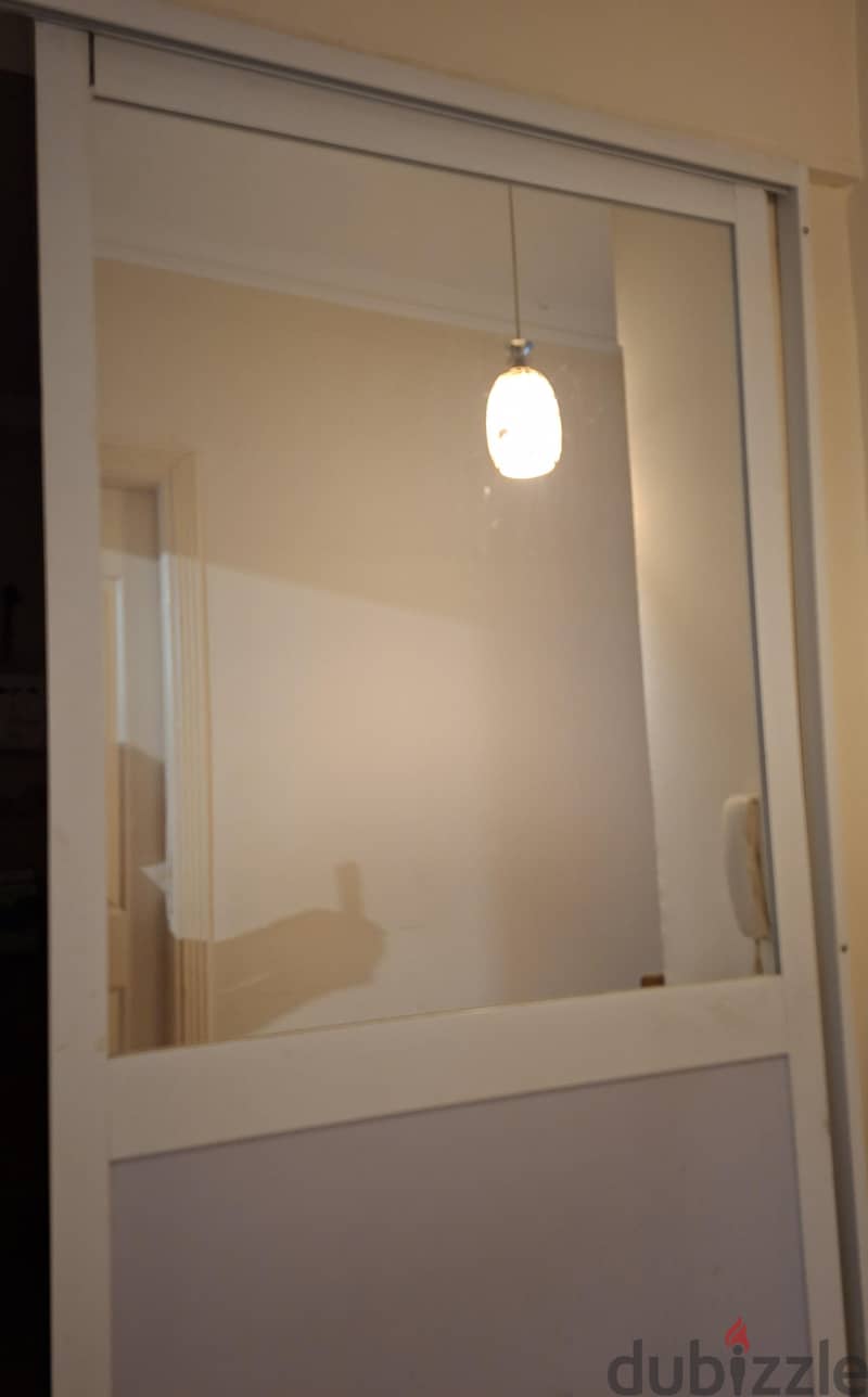 sliding aluminum door -double faced mirror 1