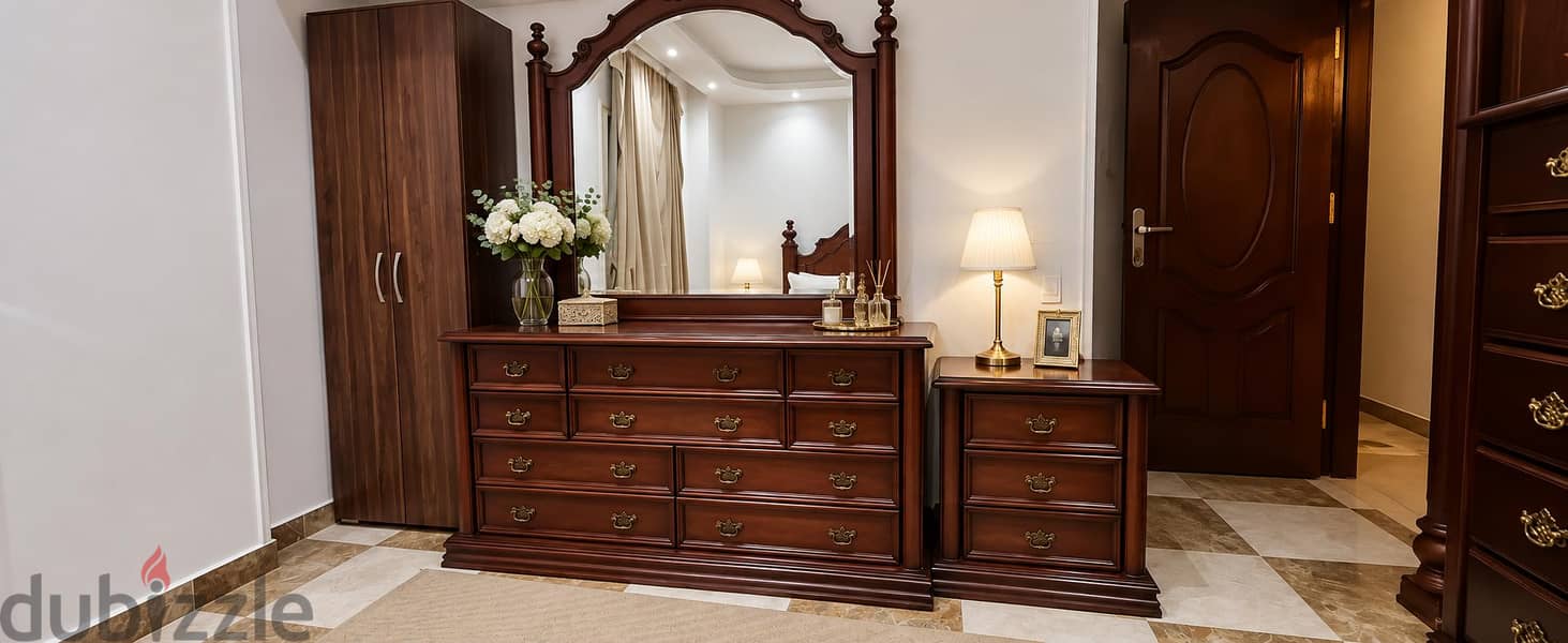 Classic Solid Beech Wood Bedroom Set – Heavy & Excellent Quality 1