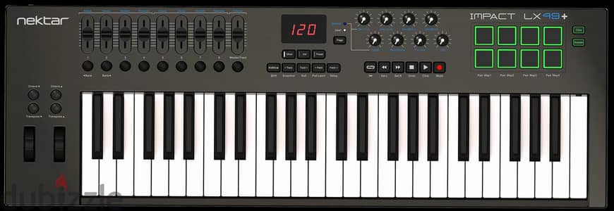 Nektar Impact LX49Ne-PLUS 49 Key USB MIDI Controller Keyboard w/8 Pads