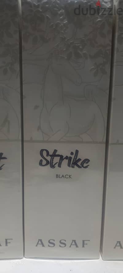 عطر عساف الجديد strike black 125ml اورجينال