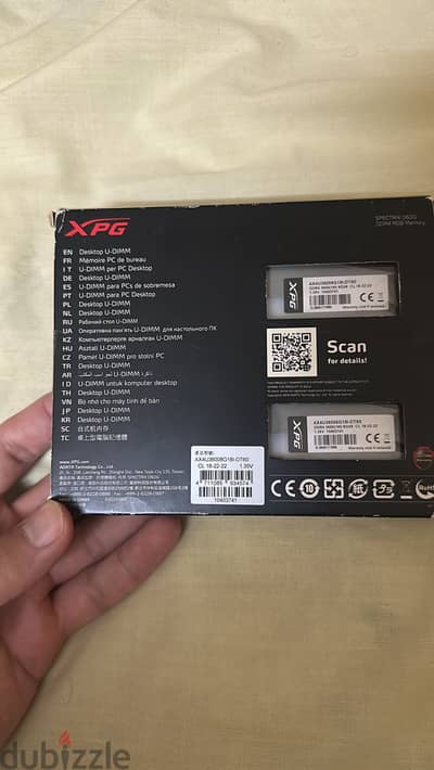 Ram 16 gb 2*8 RGB3600hz ddr4