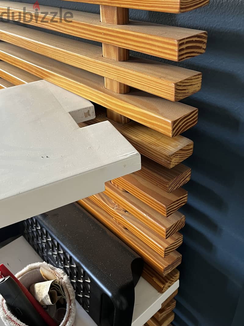 Used wooden bed with storage 4