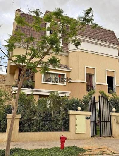 Villa at a price that will not be repeated in SARAI Compound in New Cairo in front of Open Air Mall Madinaty, with a very unique division