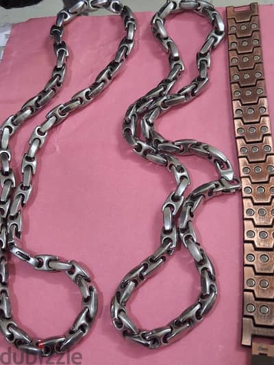 Chains and bracelet