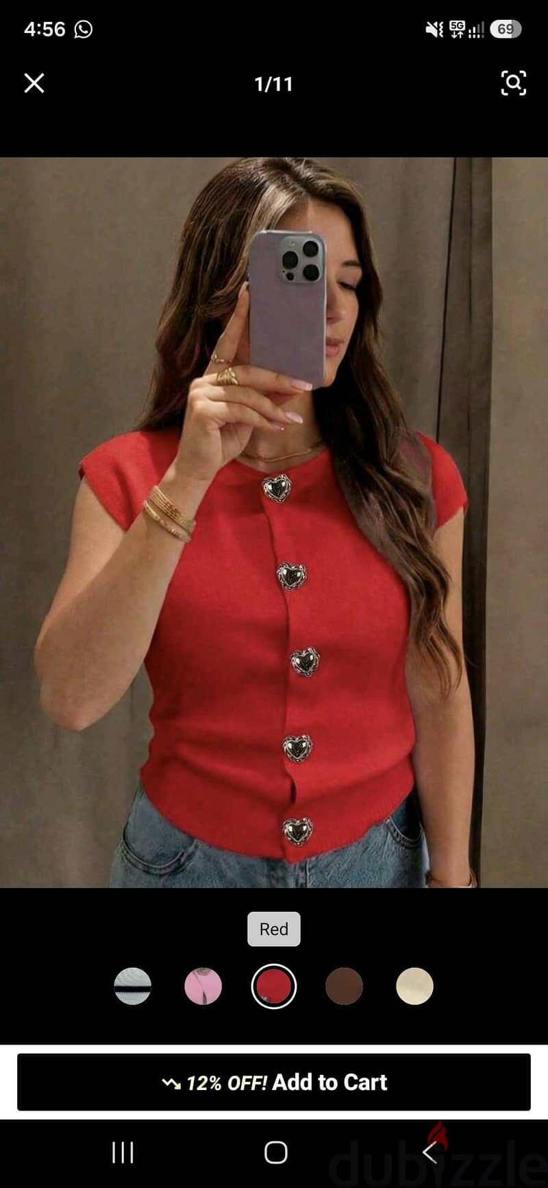 Shein Red Blouse 1