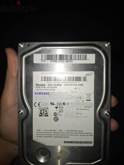 هارد سامسونج 500 جيجا HDD ورامات 2 جيجا