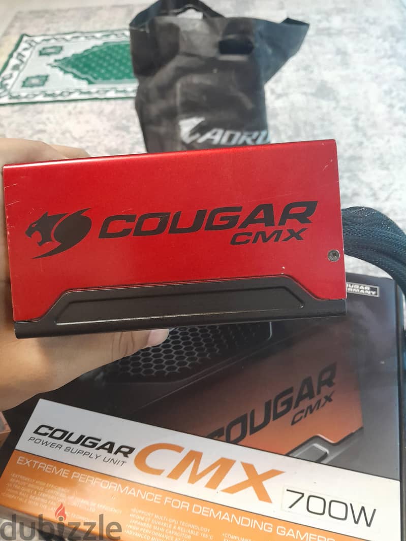 Case rgb shark كيسة فاضية  + psu 700w cougar 3