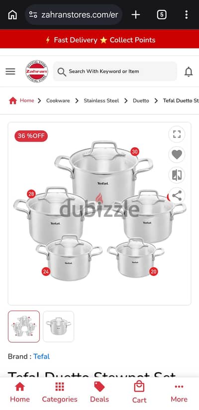 New tefal duetto 5 pots made in france