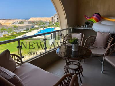 Fully furnished 3bed chalet with ACs for sale at Gaia Ras Elhekma with prime pool view