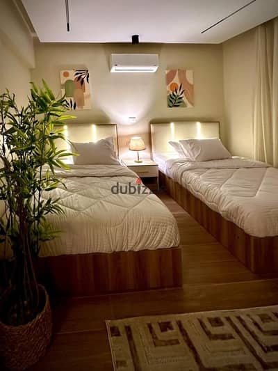 Hotel apartment for rent in Al Rehab, the first residence next to the services and the eastern market