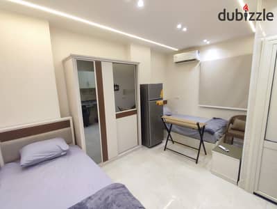 Furnished studio for rent October, the first neighborhood, steps to the parking lot, the exclusive, and the university