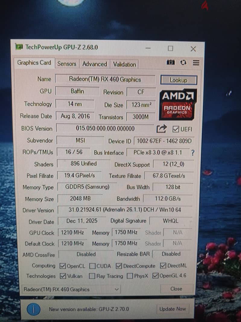 msi rx 460 oc 2