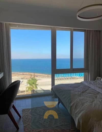 Enjoy a full panoramic sea view from all rooms. Own now a fully finished two-bedroom chalet with air conditioning