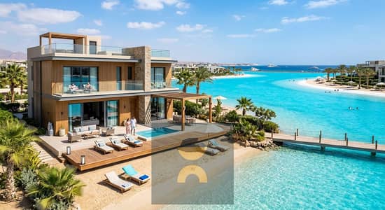 The best time to invest in Ras El Hekma a double-view chalet with sea views from all rooms and a lagoon located next to Hacienda Hanish